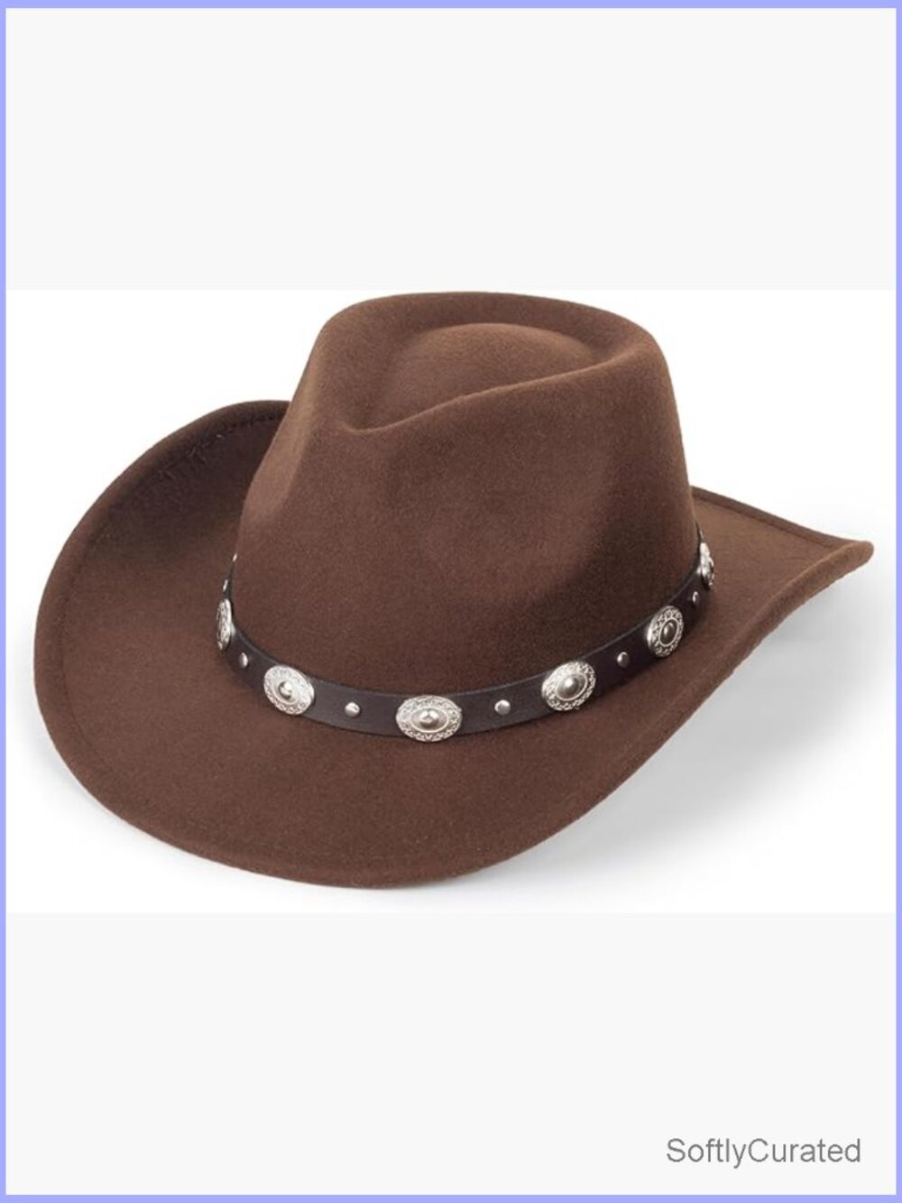 Western Cowboy Cowgirl Hat Wide Brim Felt Adjustable Pull-On
